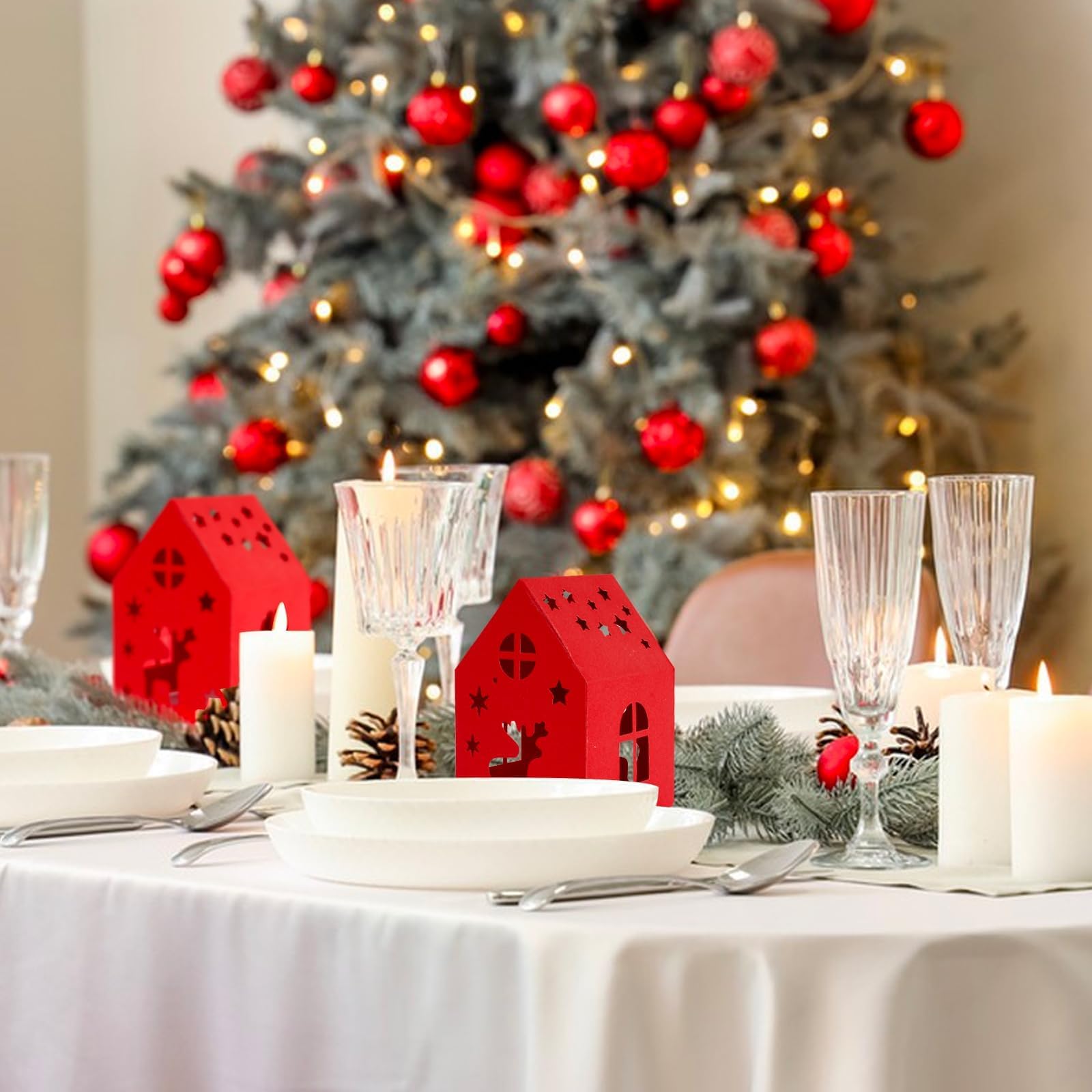 BETESSIN Weihnachten Stanzschablone - Laterne Haus Stanze Für DIY Deko