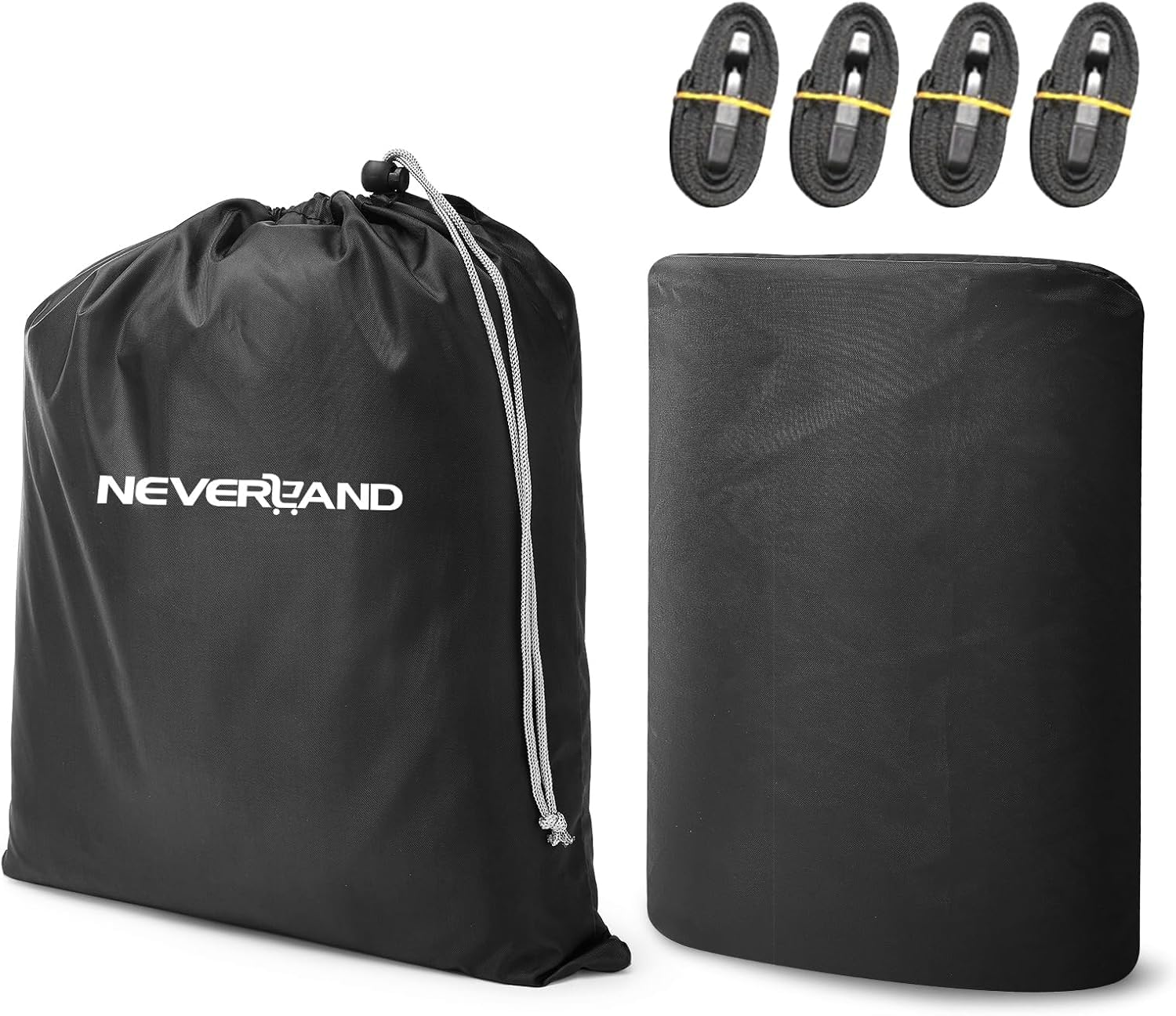 Neverland Funda para Moto acuática remolcable de 3 Asientos, Resistente al Agua, 210D con 2 Rejillas de ventilación, Grado Marino, Resistente a los Rayos UV, se Adapta hasta 145 Pulgadas