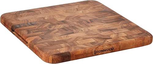 Ironwood Oslo End Grain Square Utility Cutting Board, One Size,