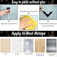 Vista 5 de Decoración de ventana de Halloween, silueta de ventana grande de Halloween, bruja aterradora de Halloween, calcomanías de Halloween para el hogar