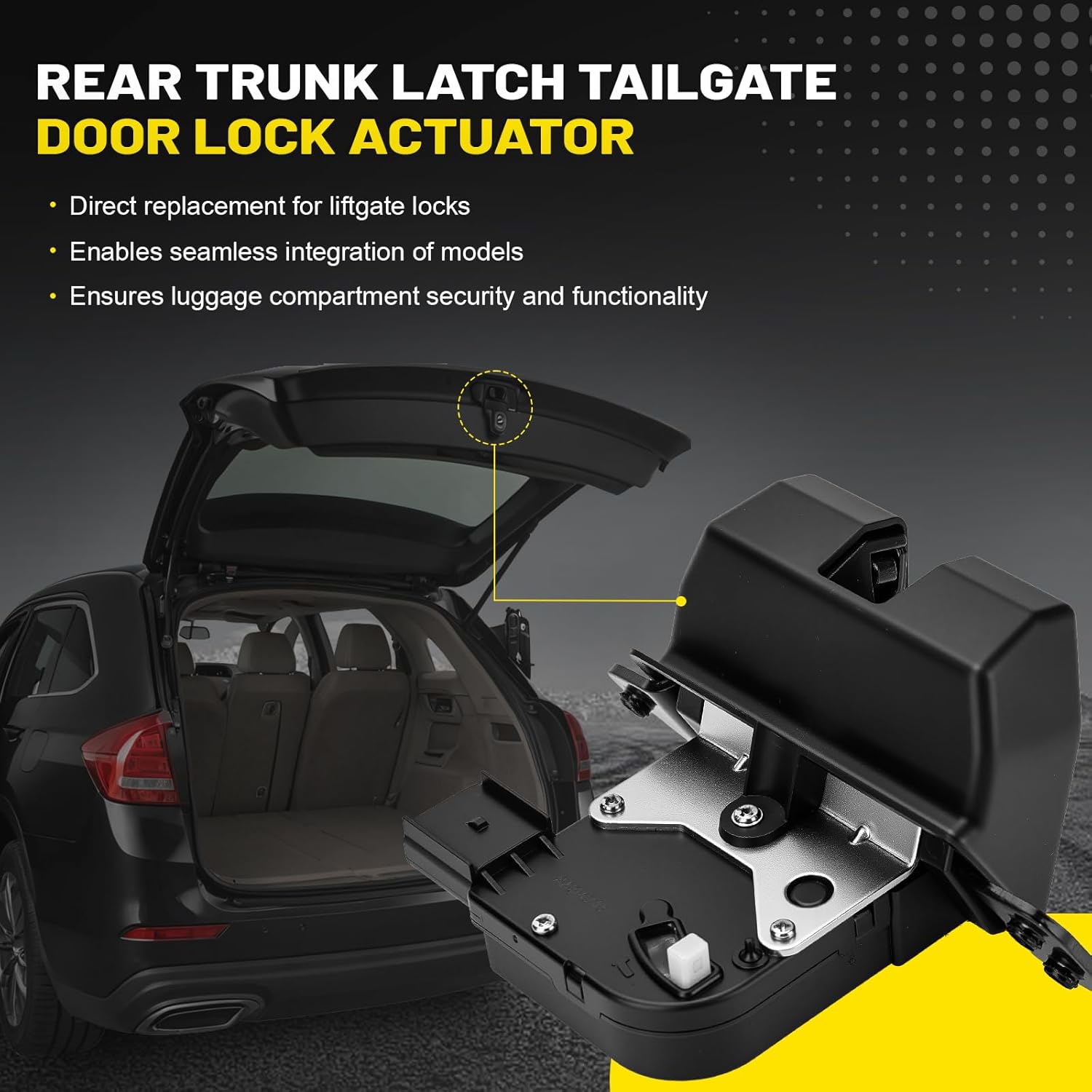 Rear Trunk Latch Tailgate Liftgate Door Lock Actuator for Hyundai Santa Fe 2013-2018, Santa Fe Sport 2015-2018, Santa Fe XL 2013-2019, Kia Sedona 2016-2021, Sorento 2014-2015, Replace 81230-3Z000