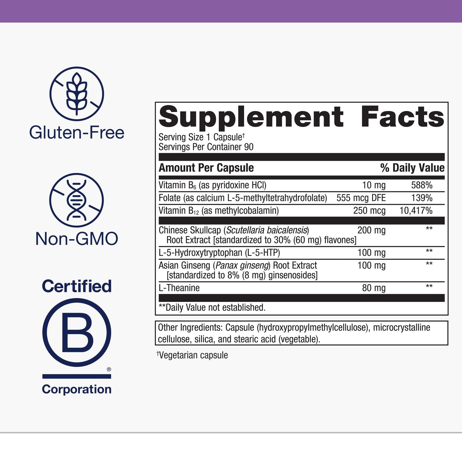 Metagenics SeroSyn 5-HTP & L-Theanine Calm Mood Support, 90 Count — Amazon image 4