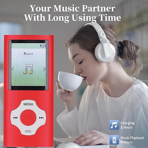 Miniatura 2 de Reproductor MP3 MP4 con Bluetooth 5.0, reproductor de música portátil de alta fidelidad sin pérdidas con altavoz, reproductor de música de video con