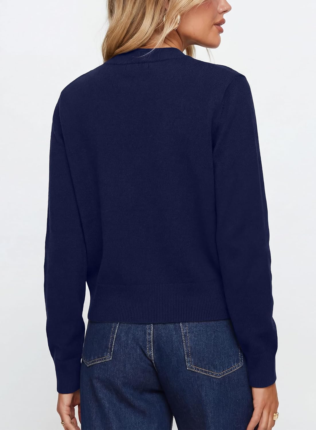 Darong Womens Cardigan Sweaters Button Down Lightweight Crew Neck Outfits Spring Fashion 2026 Clothing - Image 2