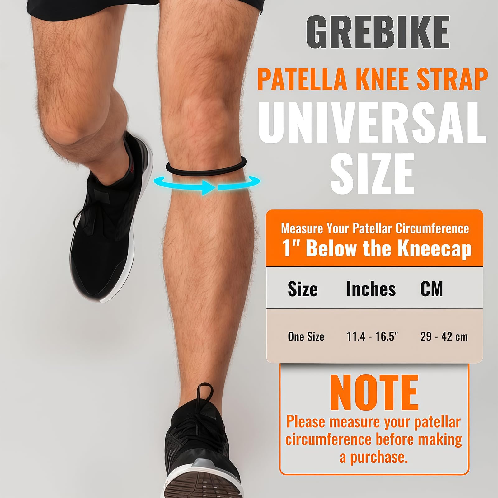 2 pezzi di fascia per ginocchio per sollievo dal dolore, supporto per ginocchio per basket, corsa, tennis, calcio, escursionismo, fascia tendine patellare in silicone per uomini e donne