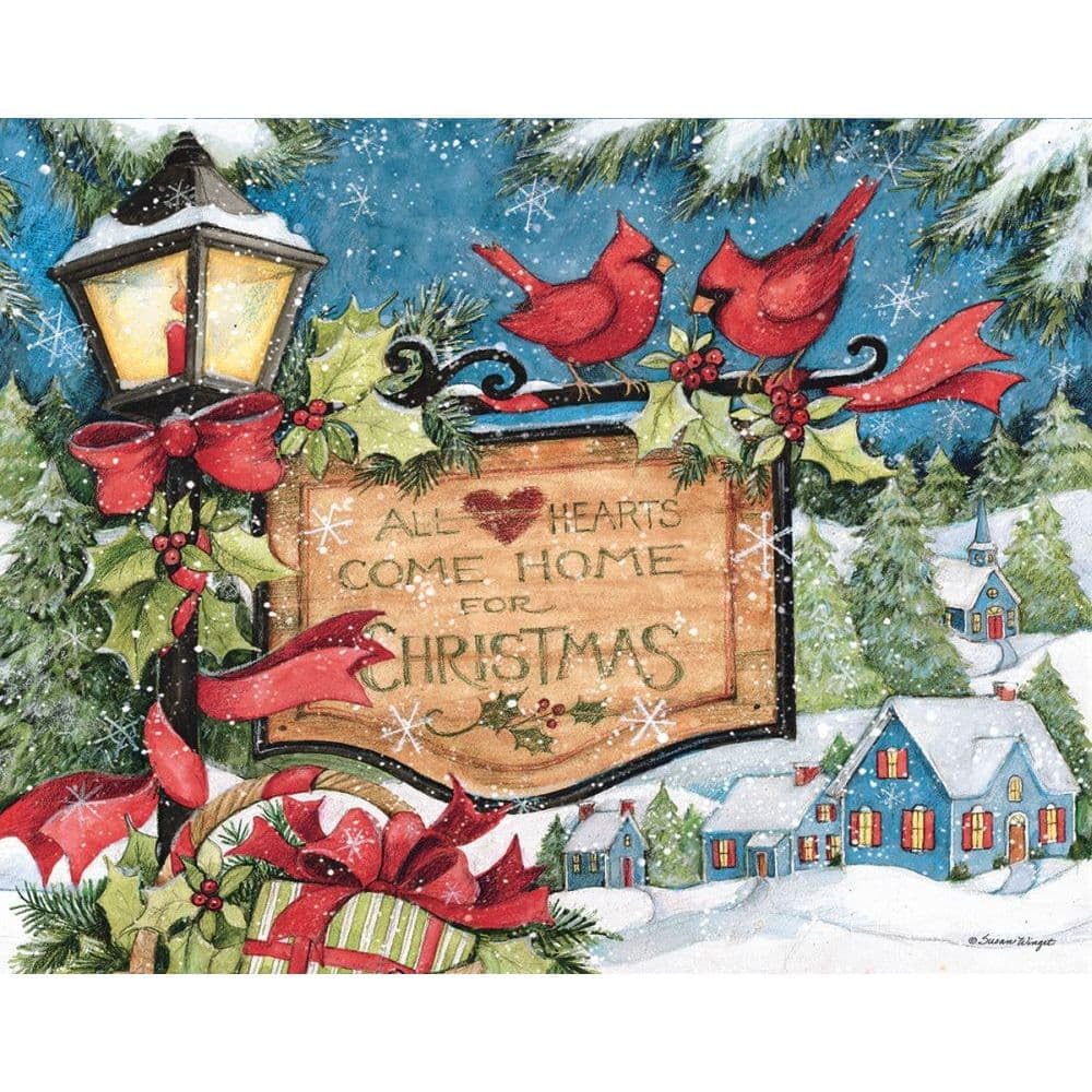 LANG Weihnachtskarten Set "Warmth" | 18 Karten + 19 Umschläge | 13,7x17,5 Cm | Mit Glitzer & Leinenprägung