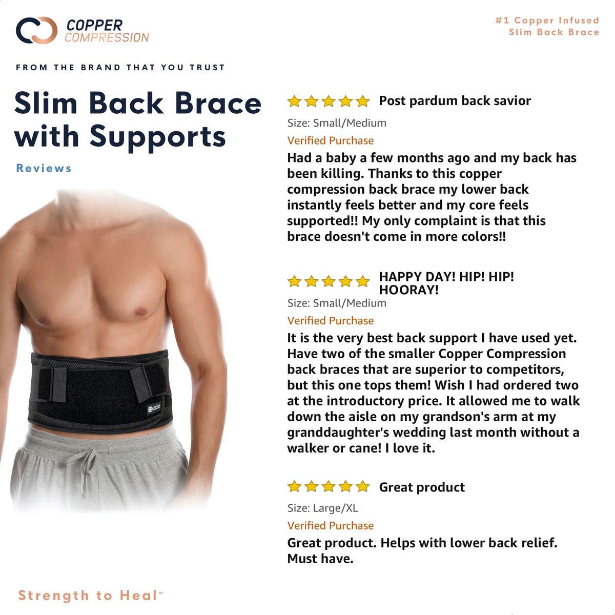 copper compression back brace