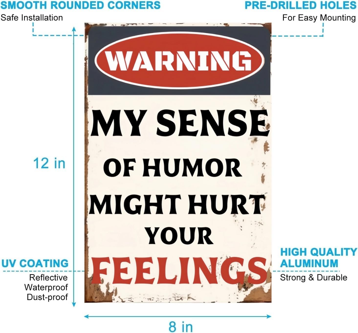 Vintage Tin Sign Fun Wall Art for the Man Den, Garage, Bar, Home - Cool Gifts for Men, Indoor and Outdoor Decor 12x8 Inch image 5