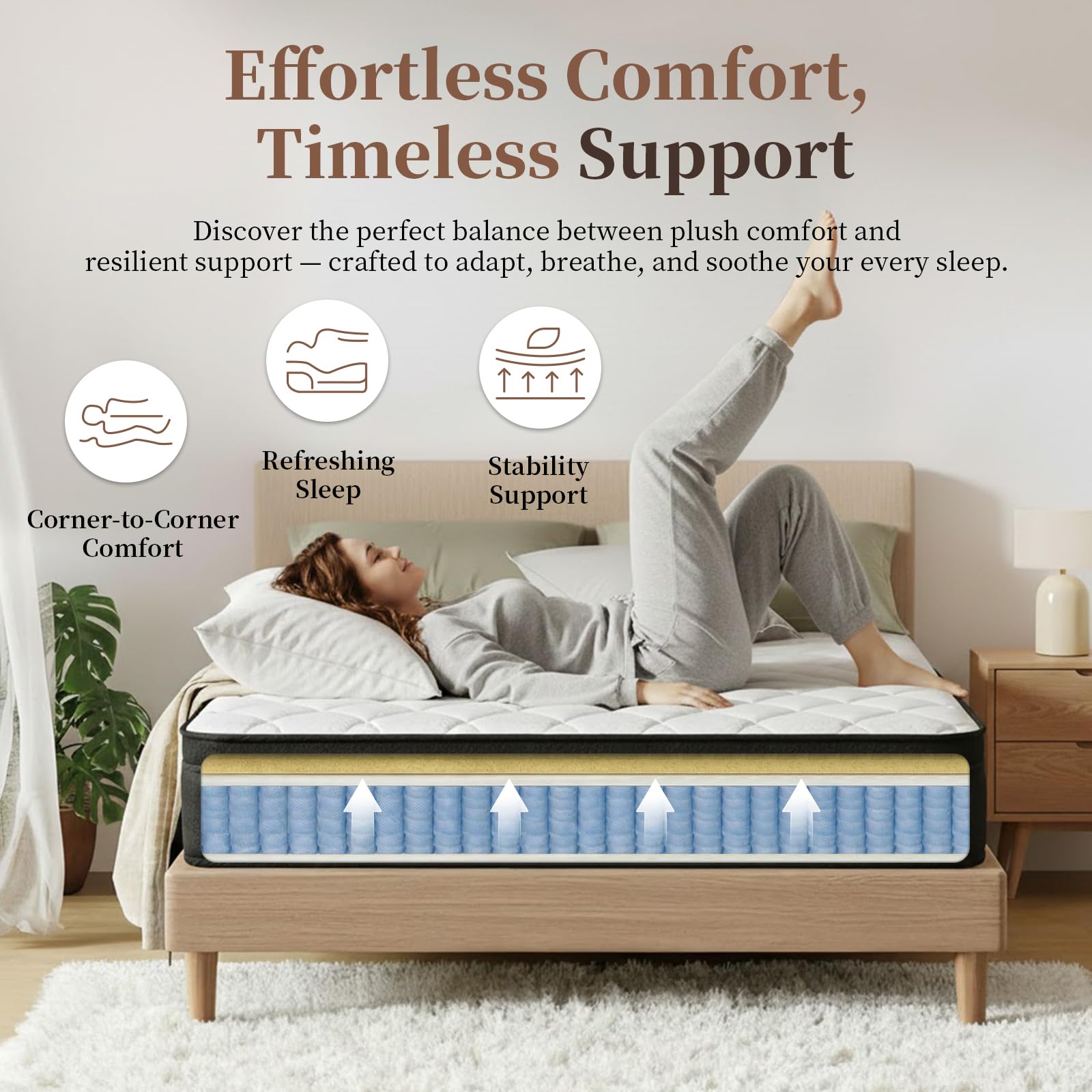 Best Full Mattress Under $300 in 2026 (5 Picks That Hold Up) 1 Memory Foam Spring Full Mattress — product photo