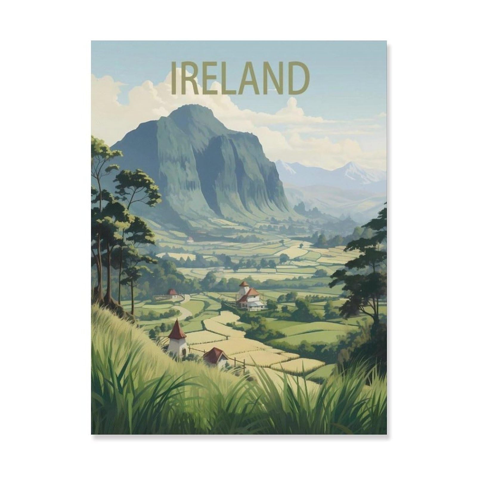BEAYODKP Ireland，Paint by Number DIY Oil Painting Paint by Numbers Kits for Adults Beginner Canvas Acrylic Arts Craft for Home Wall Decor Drawing(20x30cm-S58
