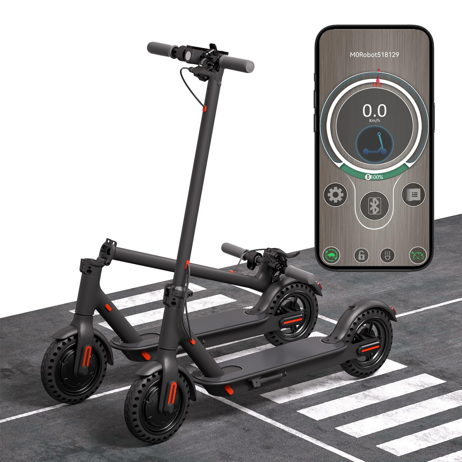 FREEBOY Electric Scooter Adults Teens 8 5 Solid Tires 500W Motor 19 Miles Range 20Mph Top Speed Portable
