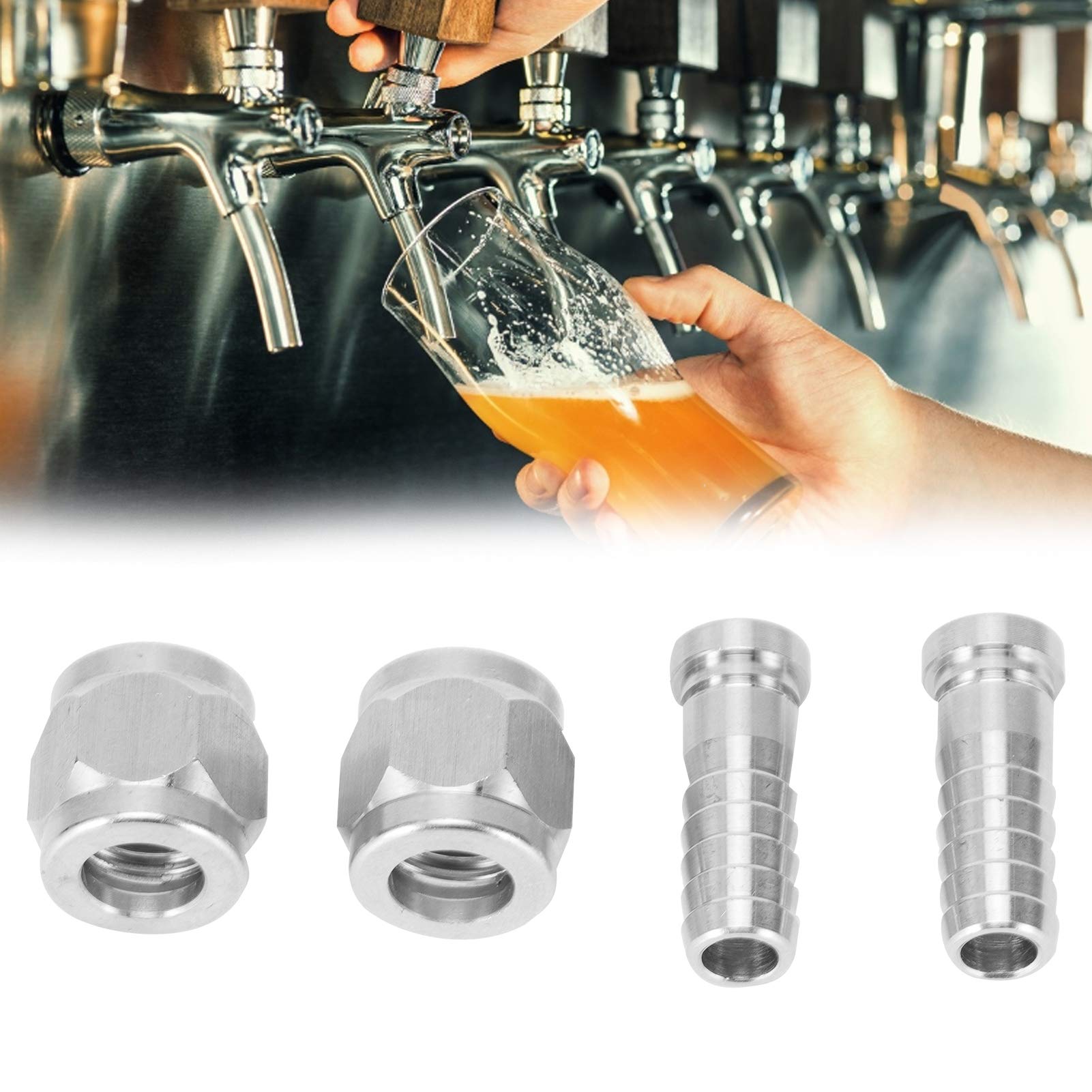 Connettore A Sfera Con Valvola Di Ritegno Per Fusti - Adattatore Per Birra Fatta In Casa E Bevande, Plastica Per Alimenti E Acciaio