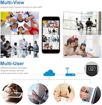 Mini Spy Camera,1080P WiFi, Portable Wireless Security Cameras Video Recorder IP Cameras Nanny Cam with DIY Extended Lens/Motion Detection for Indoor Outdoor Monitoring