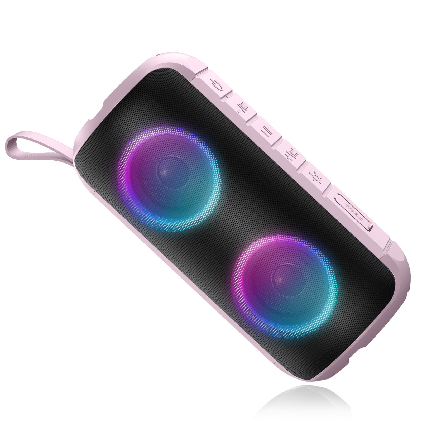 Altoparlante Bluetooth Portatile Con Luce RGB E Radio FM - Impermeabile IPX6, Batteria 4000mAh, Suono Stereo, TWS Per Feste In Spiaggia E Campeggio - 3