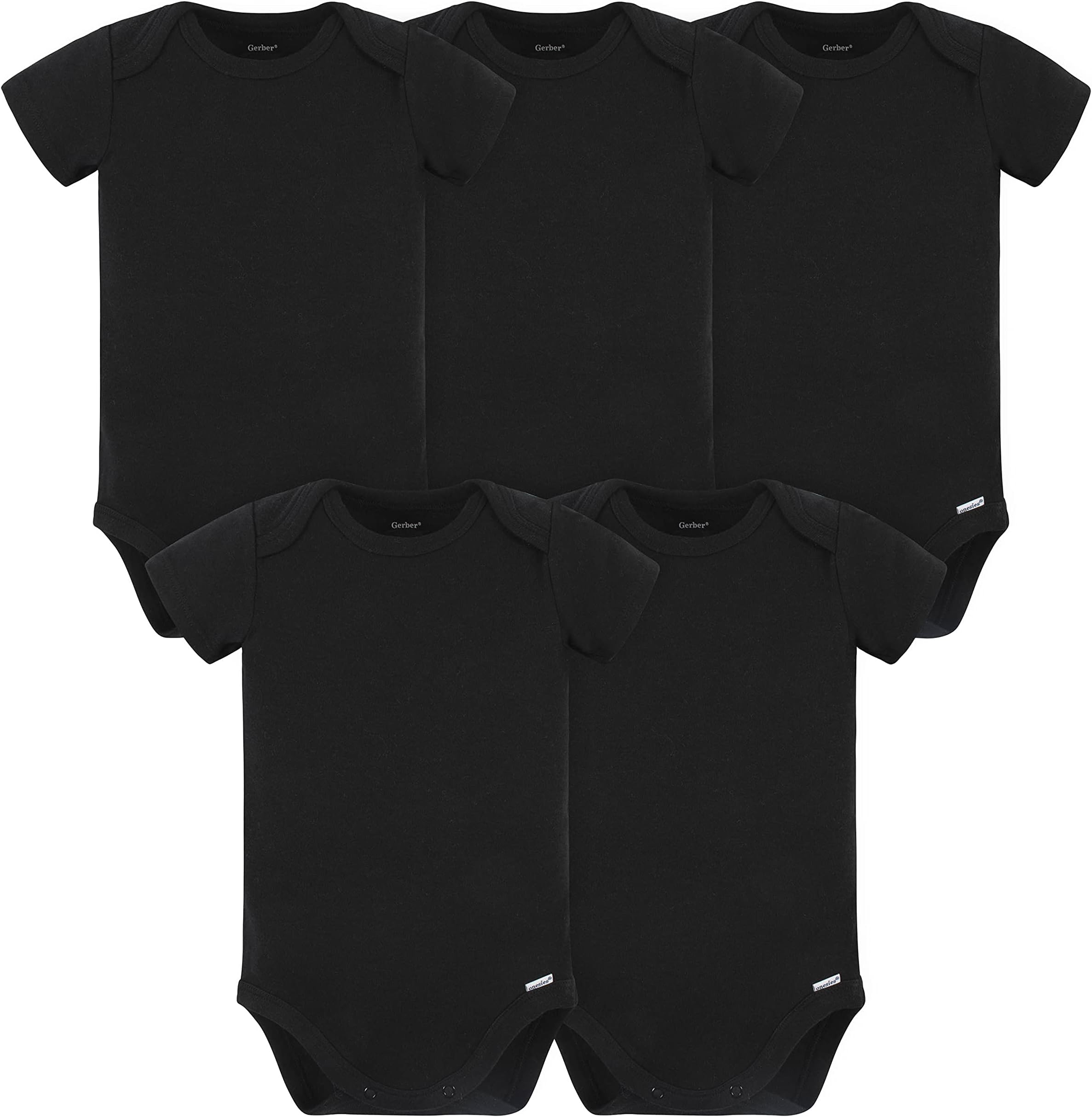 Gerber Baby 5 Pack Onesies Multi-packs Bundle Interlock 180 Gsm