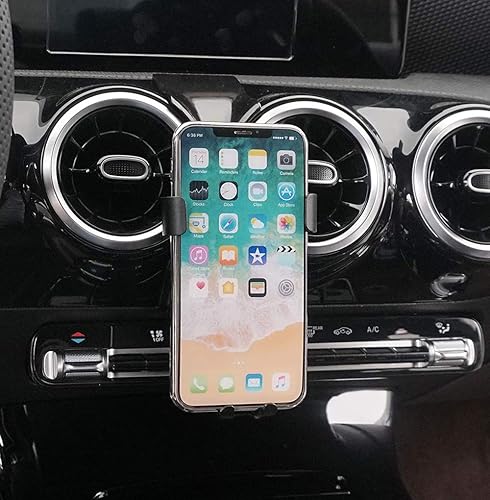 Miniatura 3 de Beerte - Soporte de teléfono para Mercedes Benz Clase A Sedan 2019-2021, CLA 2020-2021. Ventilación de aire ajustable para automóvil, rotación de