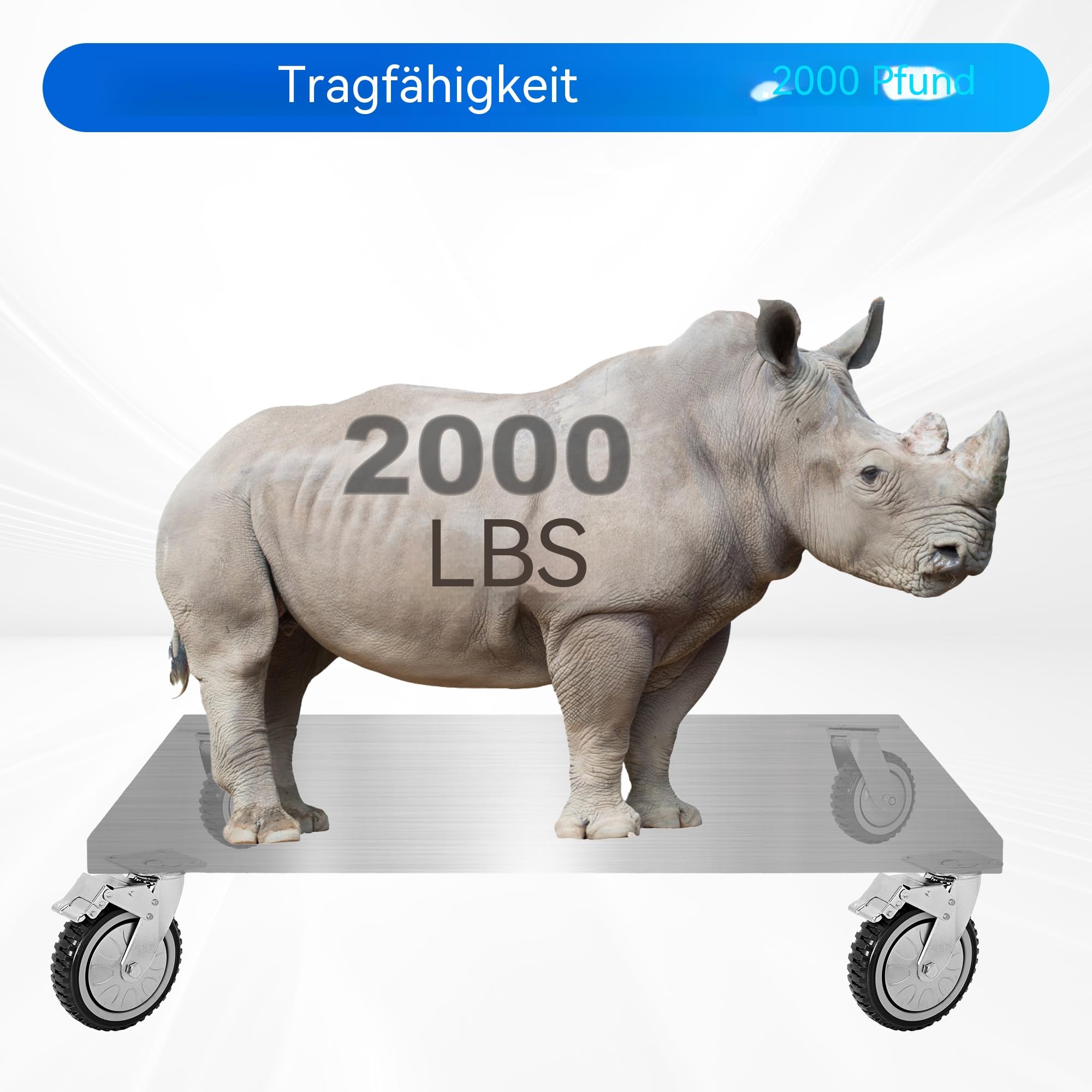 Quikraen 150mm Möbelrollen mit bremse - 4er Set (2 mit Bremsen und 2 ohne) | Schwerlastrollen Tragfähigkeit 900 kg, Rollen Für Wagen Möbel Werkbänke Paletten