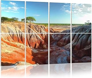 Art Acoustic Panels Marafa Hells Kitchen red cliffs rocks afteroon sunset light 8 Pack Decorative Sound Absorbing Wall Panels 48x32" Noise Canceling Soundproof Padding Room Decor for Office