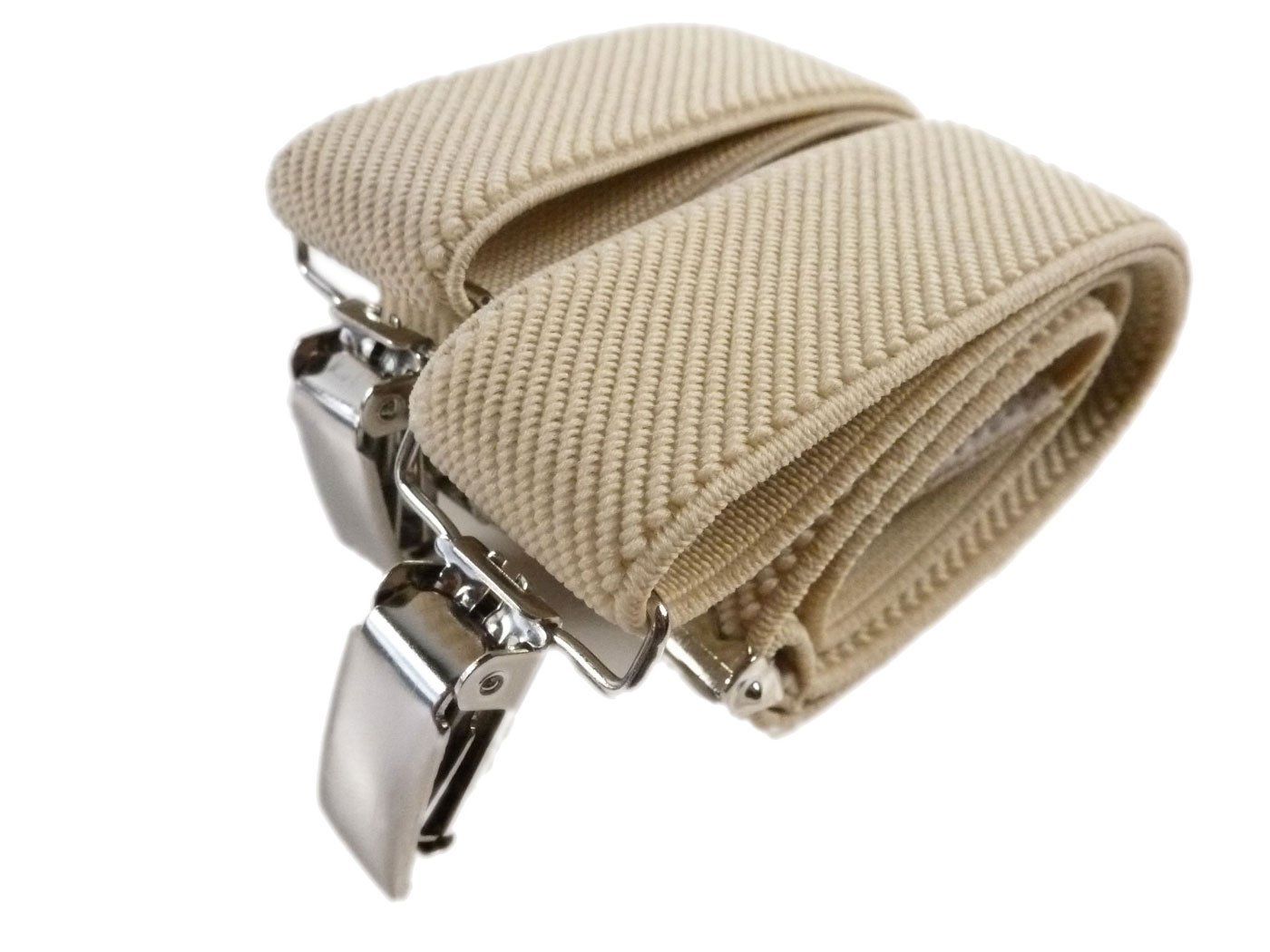 Olata Coloured and Elasticated Clip-on Children’s Y-shape Braces/Suspenders (1-5 Years) - 2.5cm. Cream