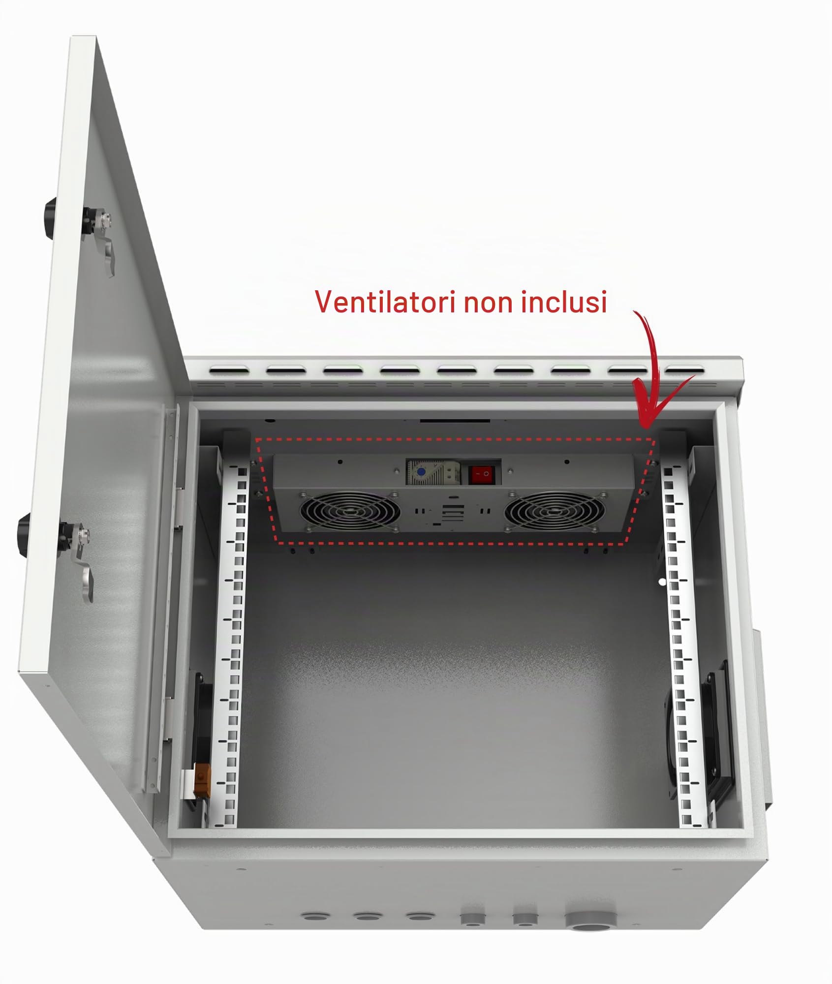 Techly Professional 364842 Armadio Rack 19" a Parete 7U Grigio IP55 Porta Cieca Prof. 450 mm Grigio