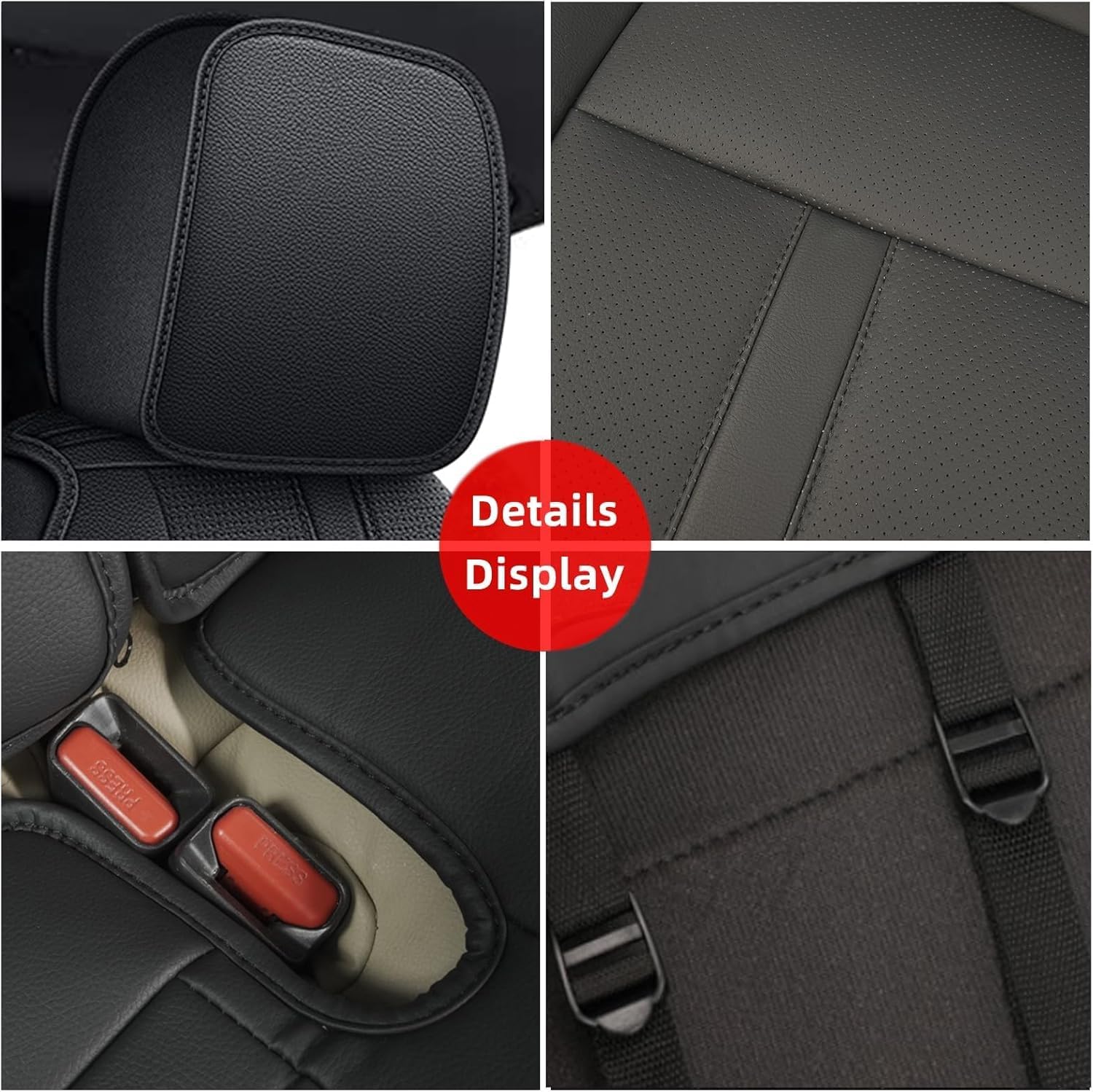 TTX LIGHTING 5 Seats Car Seat Cover Fit for Honda Civic 2016-2026 : Breathable Waterproof Luxury Leather Seat Covers Protector - Compatible with Airbag & Easy to Install - Automotive Accessories