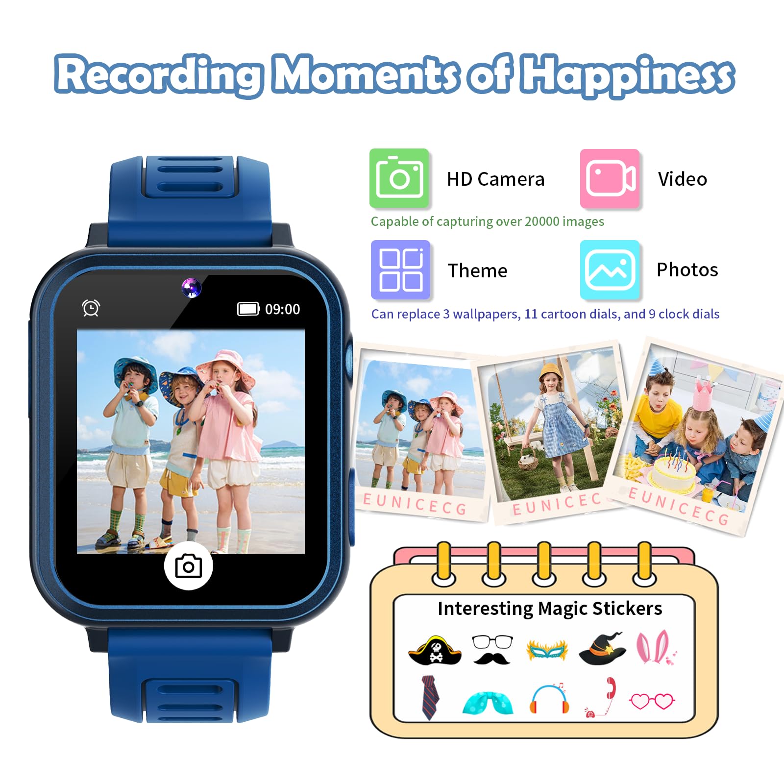 Smartwatch Dla Dzieci Chłopcy Dziewczynki 24 Gry MP3 Muzyka