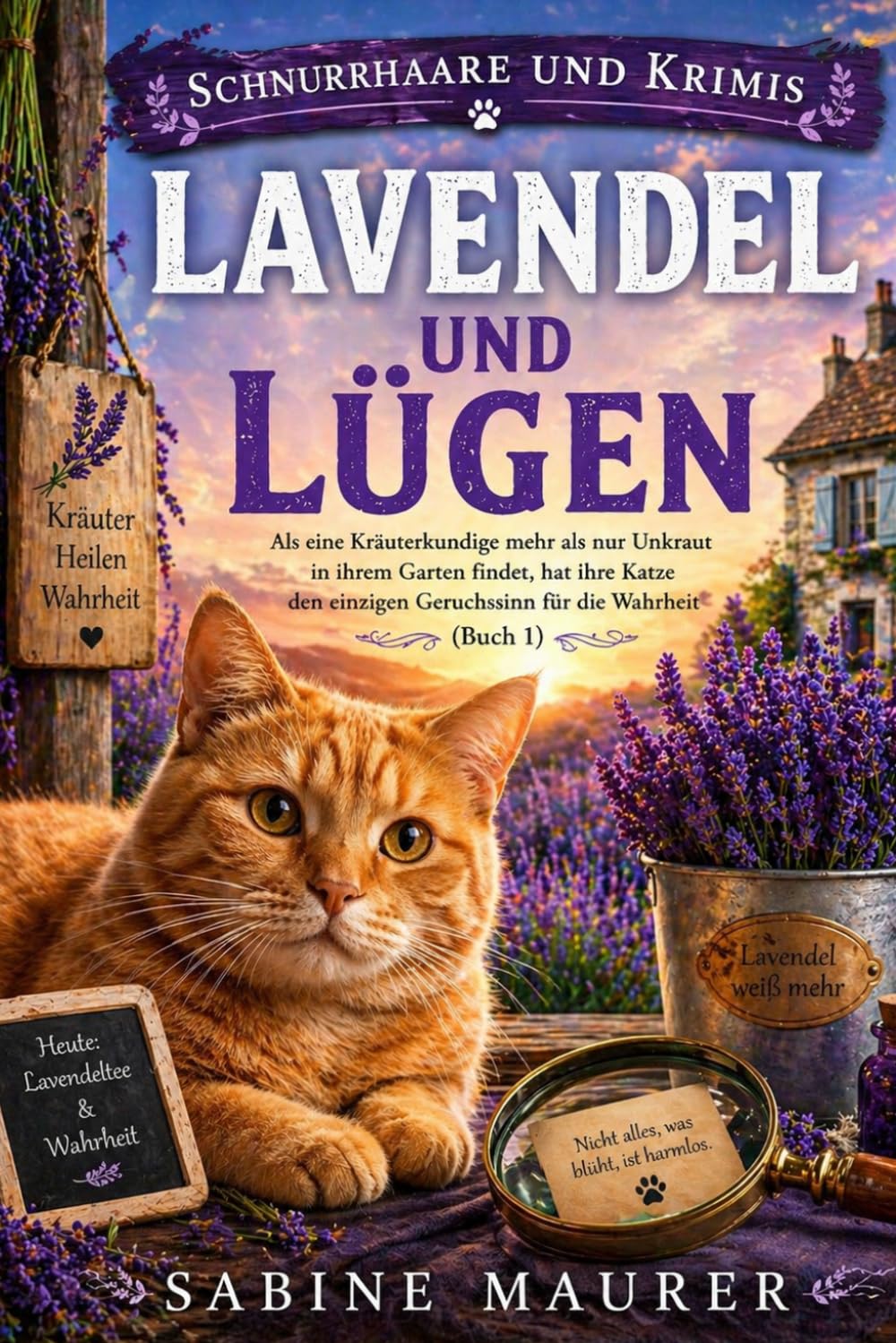 LAVENDEL UND LÜGEN: Als eine Kräuterkundige mehr als nur Unkraut in ihrem Garten findet, hat ihre Katze den einzigen Geruchssinn für die Wahrheit (Buch 1) (Schnurrhaare und Krimis)