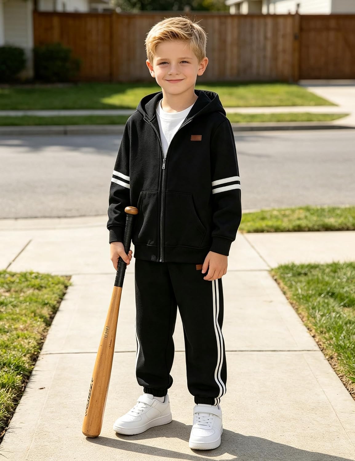 Toddler Boy Clothes Long Sleeve Colorblock Hoodie Sweatsuits Tops and Pants 2Pcs Winter Outfits Boys Fall Clothes