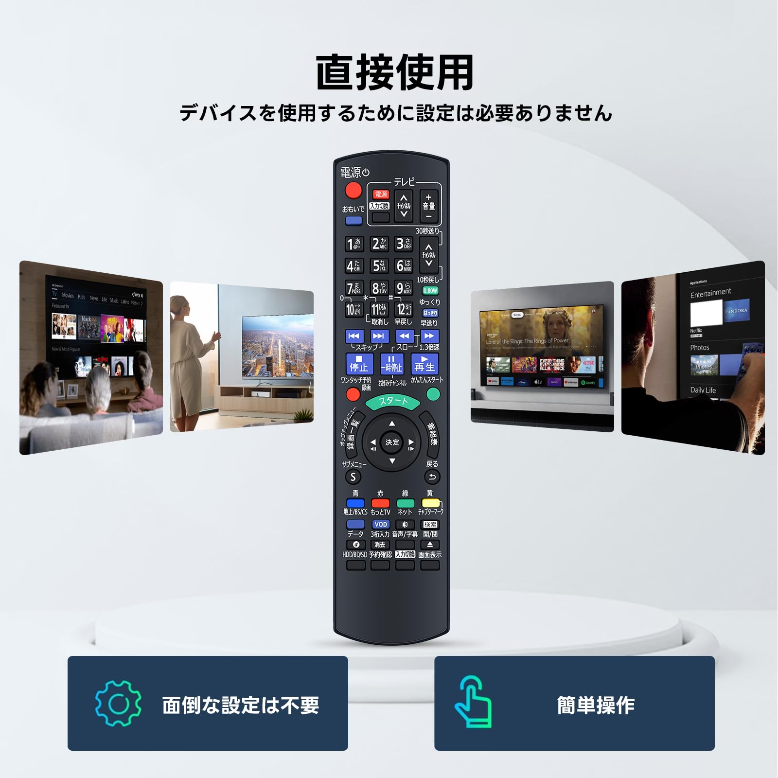 Amazon | ブルーレイレコーダーリモコン N2QAYB000997 for panasonic