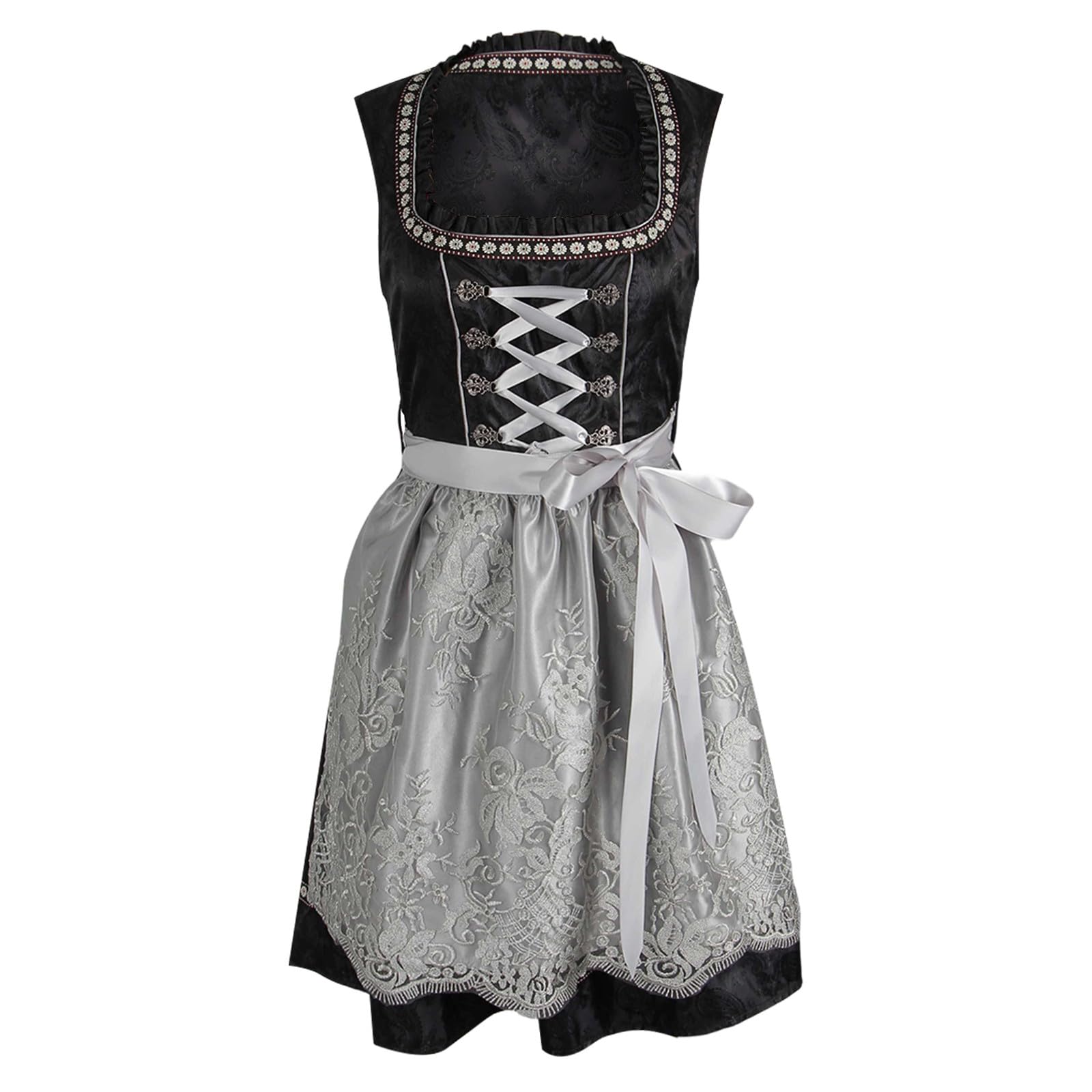 Abito da Cerimonia Donna Vestito Tirolese Donna Dirndl Abito da Festa della Birra Abito in Pizzo per L'Oktoberfest Tradizionale Festa della Birra con Corpetto Trachtencouture Cosplay