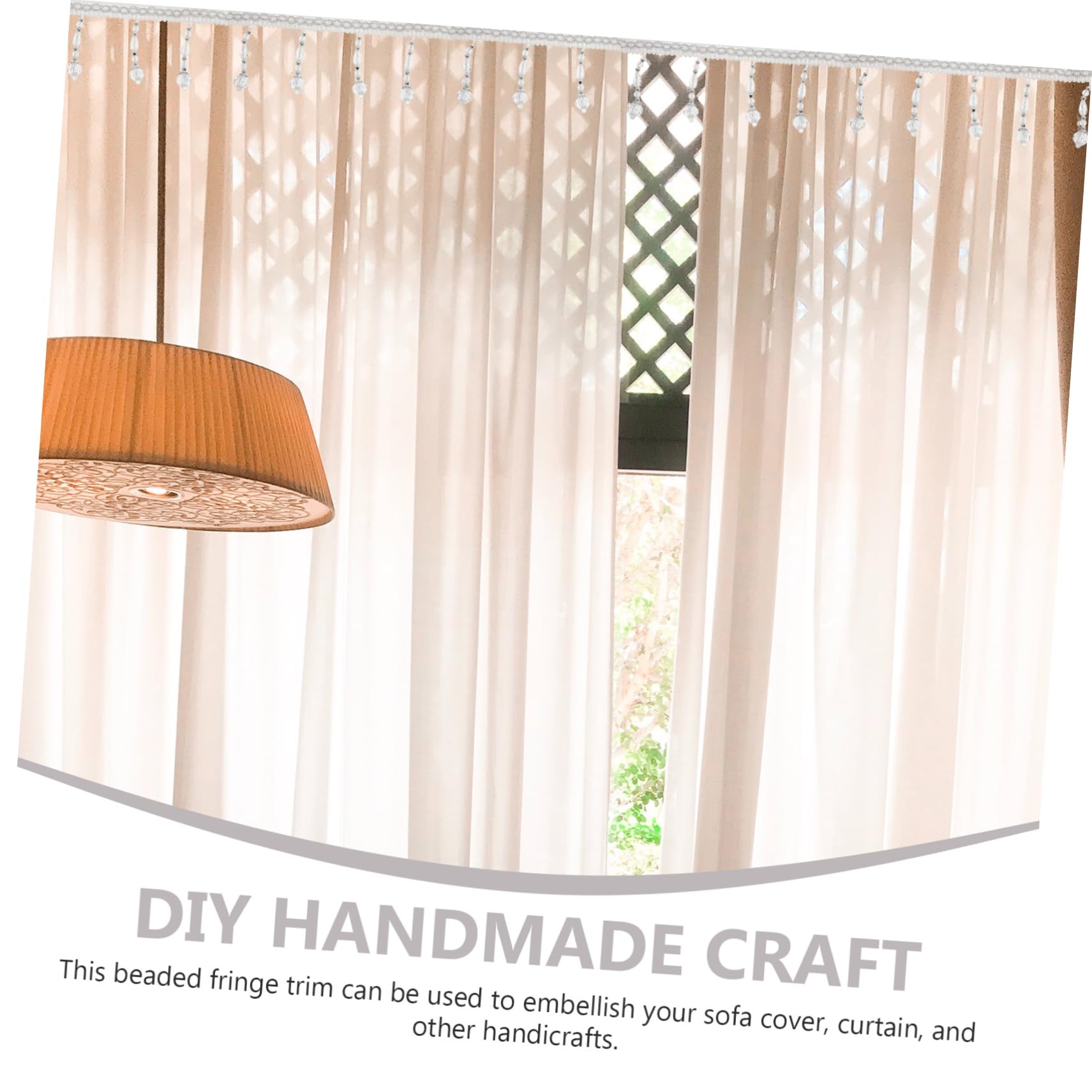 LALAFINA Rideau À Franges Perlées Franges À Garniture À Franges Pour Canapé 9 Cm Accessoires De Décoration Pour La Maison