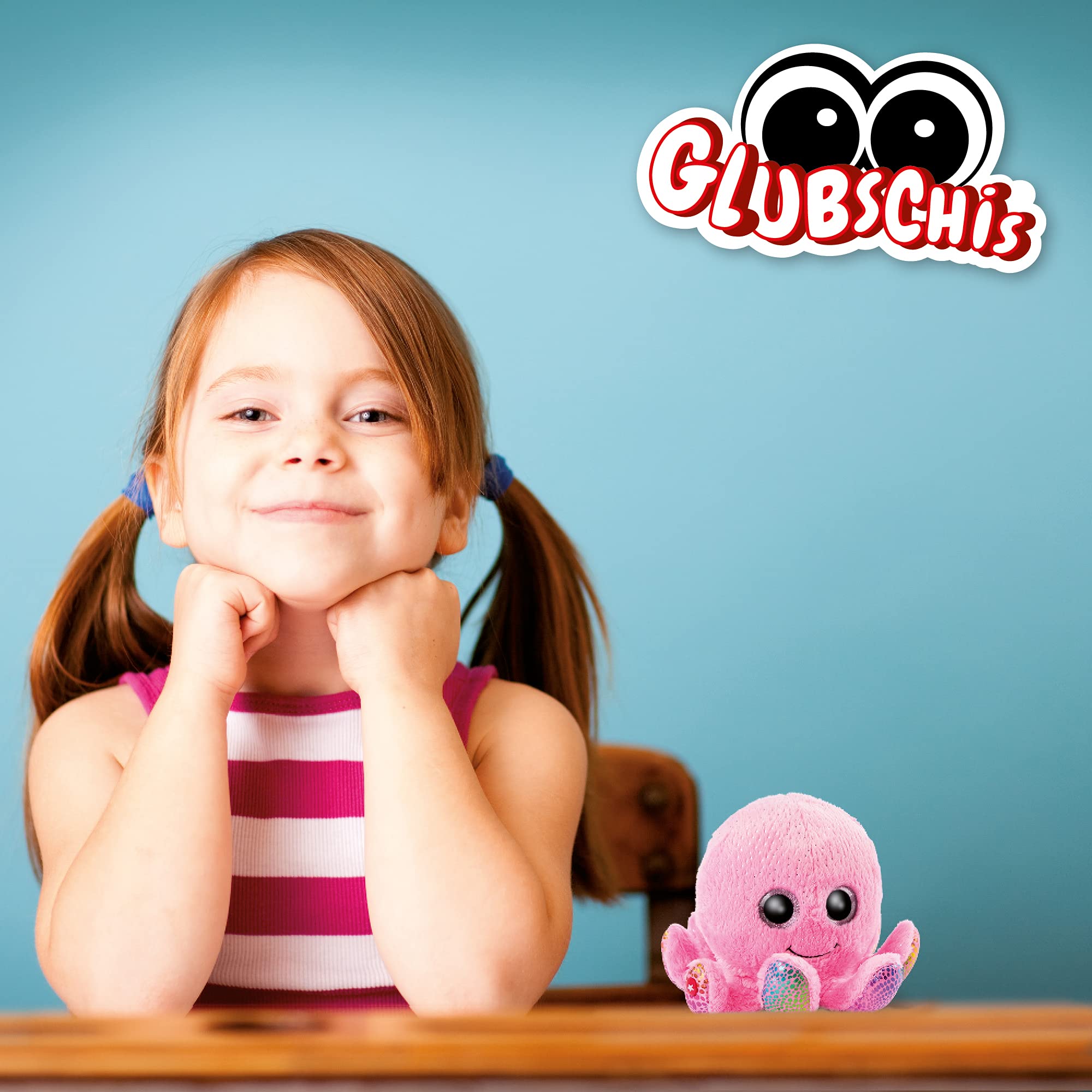 NICI Glubschis Originale – Lollidog Cane Sdraiato 15cm Con Grandi Occhi Lucenti, Peluche Morbido E Tenero, Regalo Per Bambini