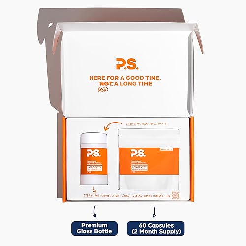 Miniatura 8 de PS Longevity Suplemento antienvejecimiento Multivitamínico metilado premium para hombres y mujeres Suplemento antioxidante natural Vitaminas B