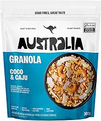 Hart's Natural Granola Australia Coco e Caju | Granola Sem Glúten, Sem Lactose, Vegano | 100% Natural | Alto em Fibras | Snack Saudável | 300g