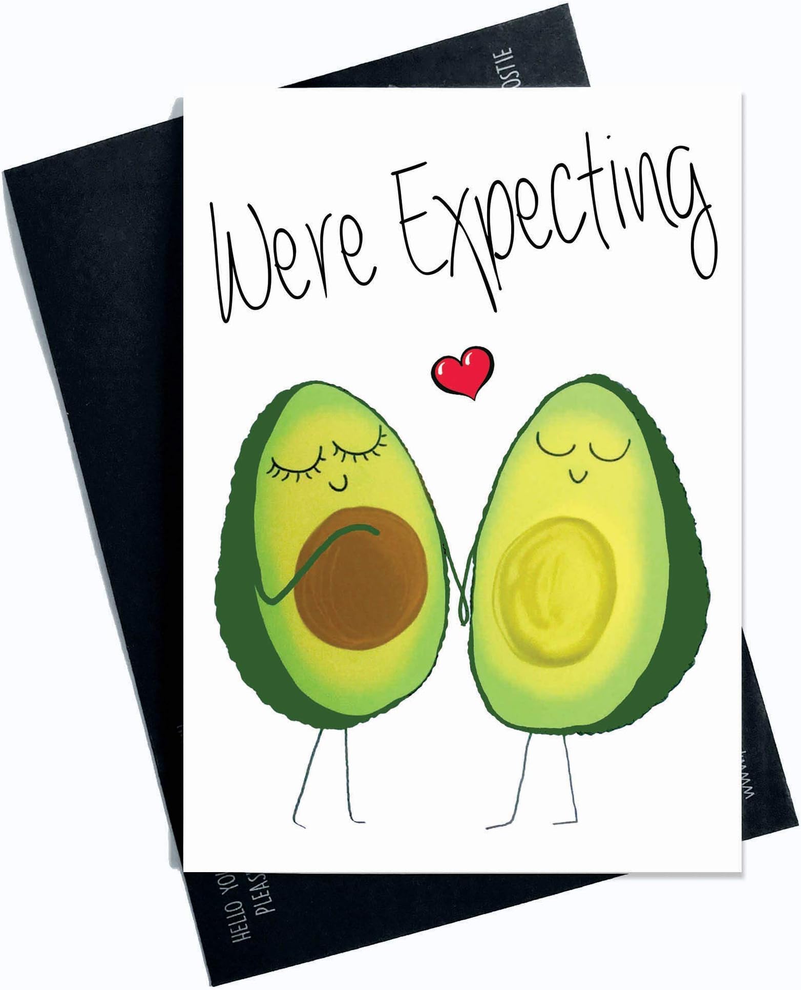 Gender Neutral Baby Announcement Cards Set Avocado Baby Announcements Pregnancy Announcement Cards We're Expecting Cards Avocado Cards PC413