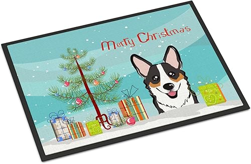 Miniatura 67 de Caroline's Treasures BB1449JMAT - Tapete de bienvenida de carlino negro, 24 x 36 pulgadas, tapete azul para puerta delantera, para interiores