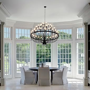 60 Extra Large Chandelier Black Foyer Chandeliers for High Ceilings
