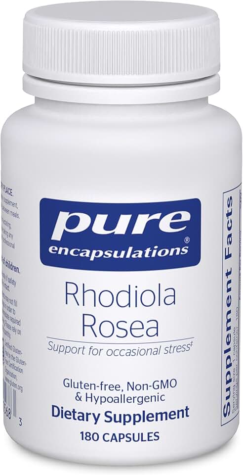 Pure Encapsulations Rhodiola Rosea - for Occasional Stress, Endurance &amp; Fatigue Relief* - with Adaptogens - Gluten Free &amp; Vegan - 180 Capsules