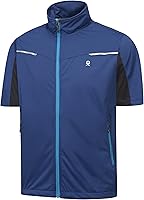 Vista 17 de Little Donkey Andy Chalecos ligeros Softshell para hombre, chaquetas de manga corta para golf, senderismo, correr
