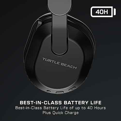 Vista 4 de Turtle Beach Stealth 500 - Auriculares inalámbricos amplificados para juegos para PC, PS5, PS4 y móvil, batería de 40 horas, Bluetooth, cojines