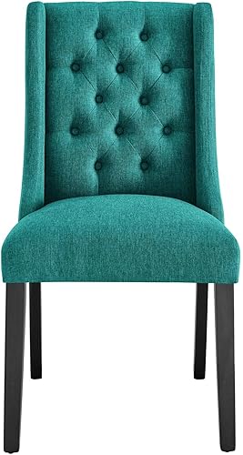 Miniatura 7 de Modway Baronet - Silla de comedor, con botones, color verde azulado