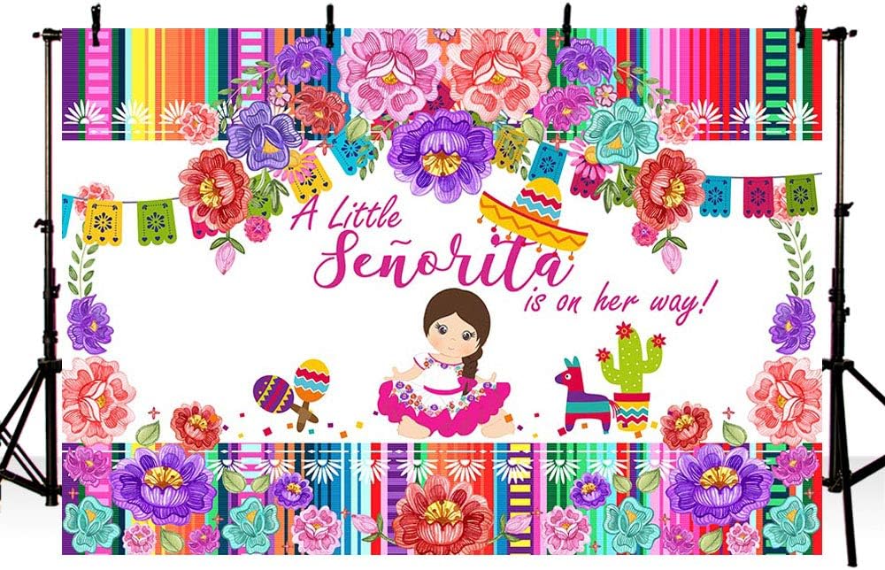 Amazon.com : MEHOFOND Mexican Happy Birthday Backdrop Banner Mexican ...
