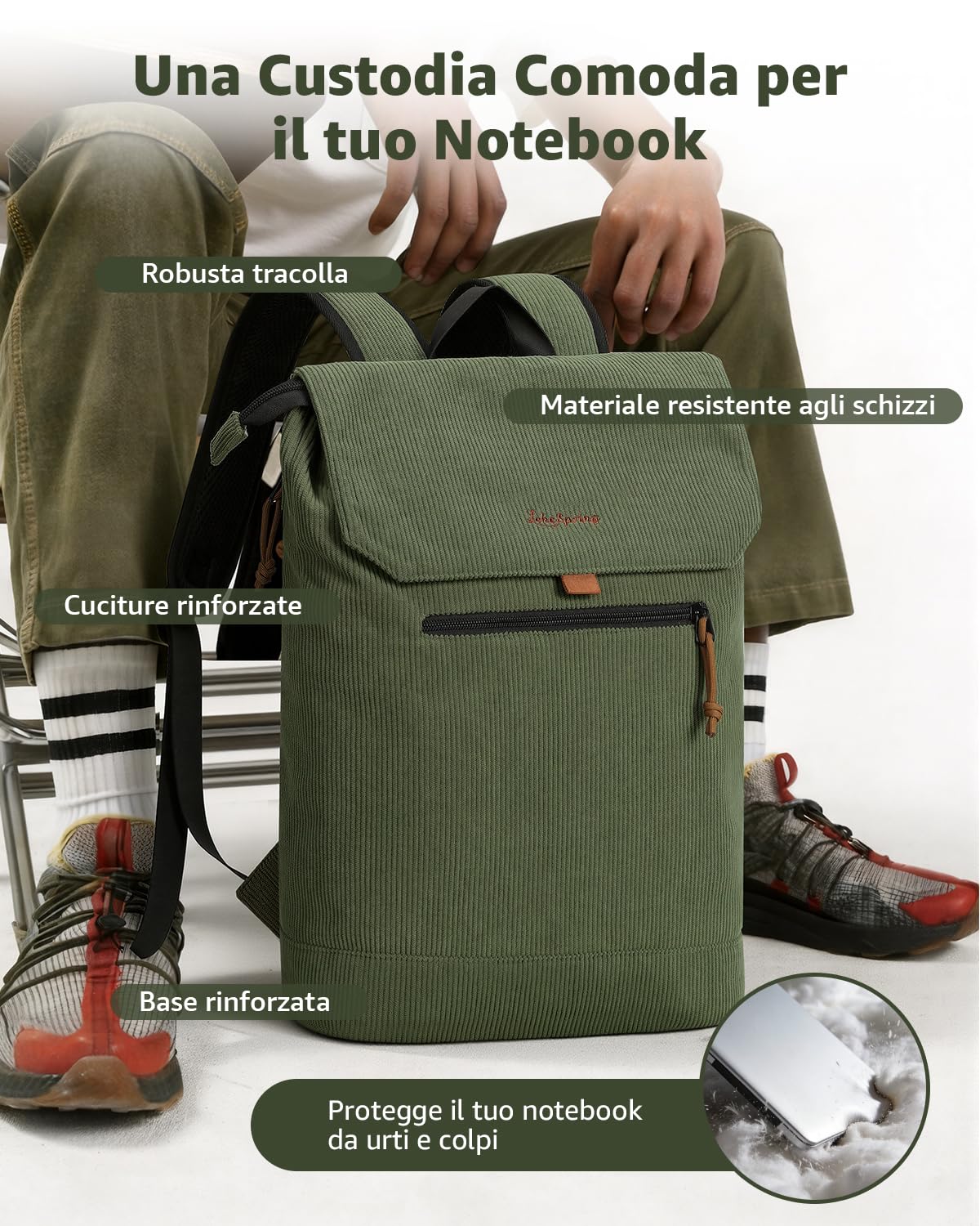 Matowy skórzany plecak damski z kieszenią na laptopa 15,6", stylowy plecak miejski i biznesowy na uczelnię, do szkoły, na podróż i na co dzień, L, Casual