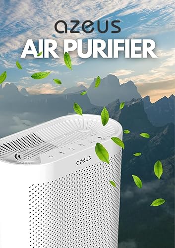 Miniatura 6 de Azeus FS32 True HEPA Purificador de aire para habitaciones grandes, blanco, alto CADR 400 mh, eliminación de caspa de mascotas de polvo de humo,
