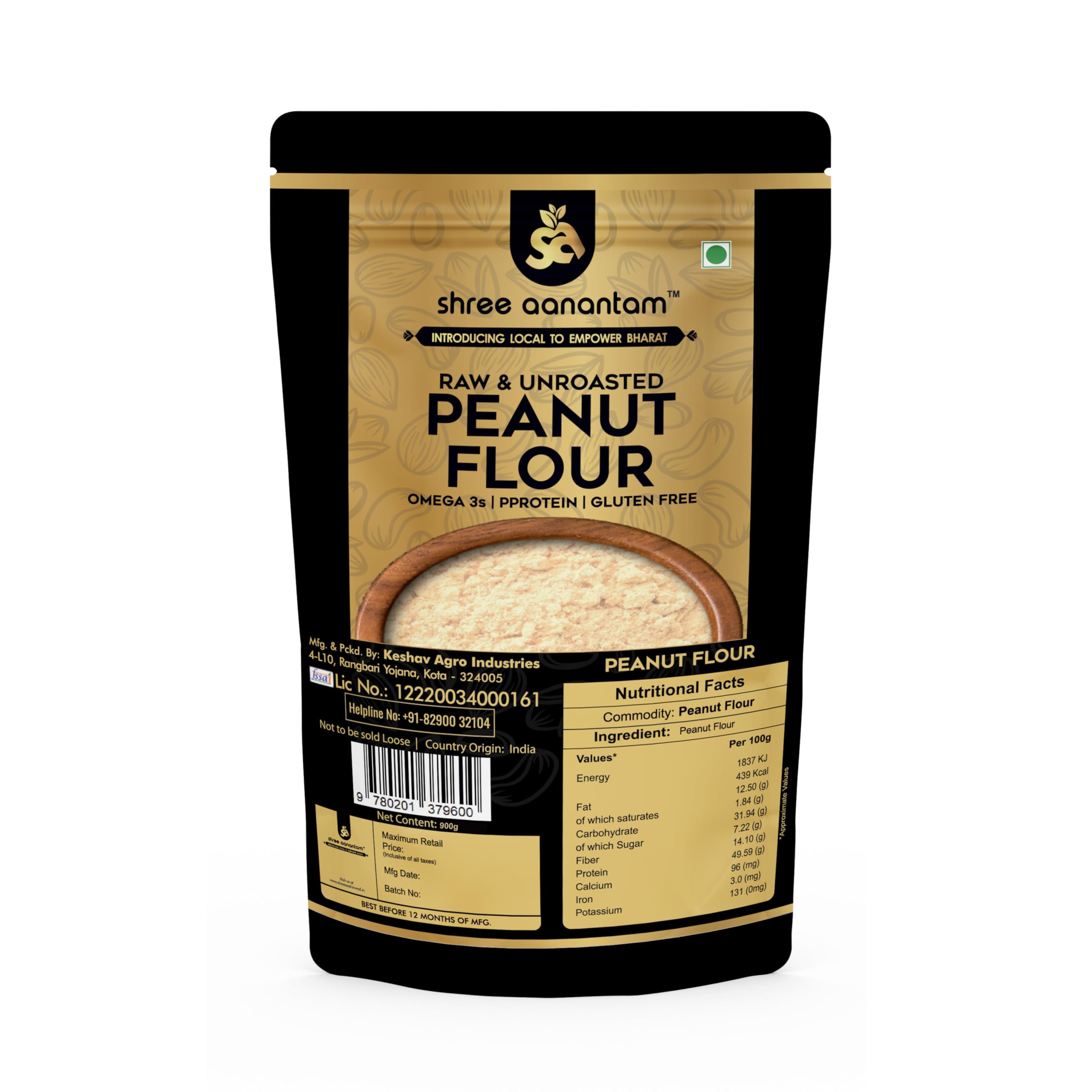 Shree Aanantam Natural Peanut Flour - 900 grams | Made with fresh Peanuts | Vegan | No Added Preservatives | Indian Origin | Protein Rich - 900 grams (Pack of 1) (B0CHYT537Y) Amazon Price History, Amazon Price Tracker