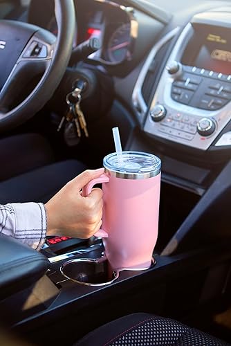 Miniatura 6 de Maars Charger - Taza de viaje aislada de 40 onzas con asa, vaso de acero inoxidable sellado al vacío de doble pared con popote y tapa, color verde