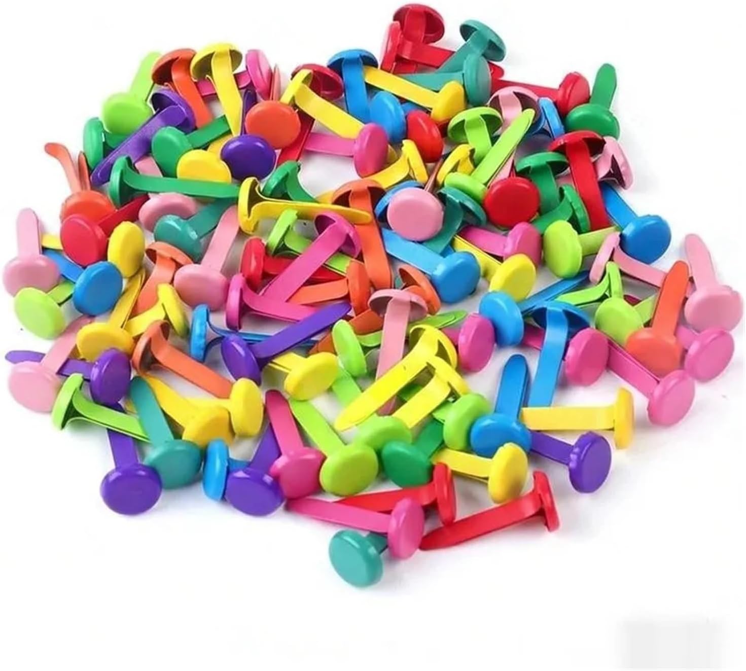 120pcs Colorful Split-Pin Brads for Paper Crafts, Office Art