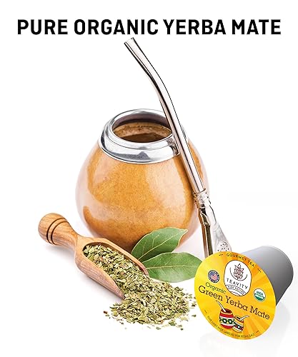 Miniatura 4 de Teavity - Cápsulas de té orgánico de yerba mate para Keurig, verde, yerba mate sin ahumar (12 cápsulas de té)