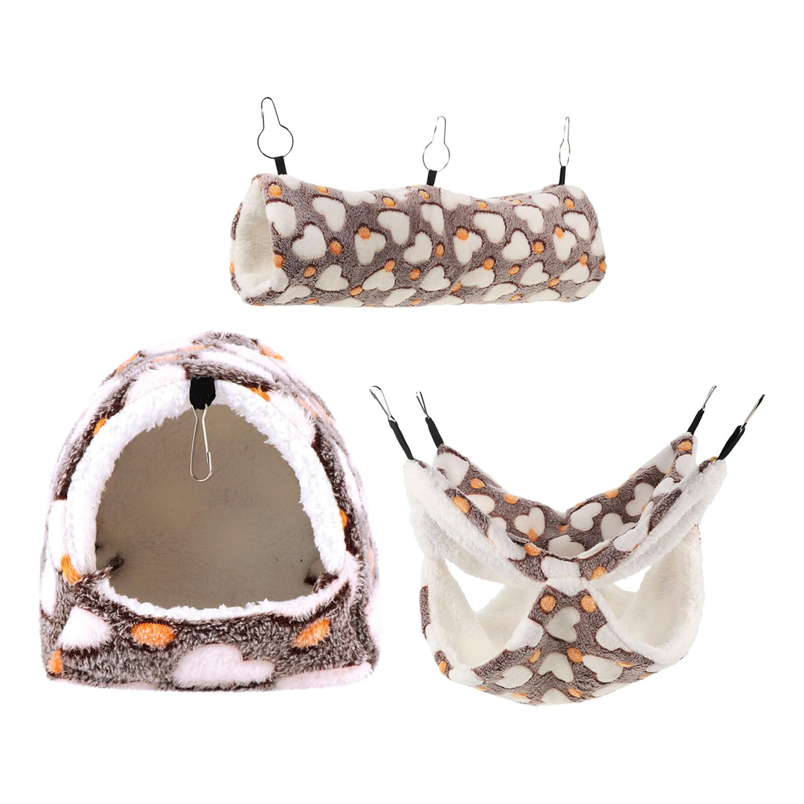 Toddmomy 3pezzi Cuccia per Criceti in Nido per Piccoli Animali Tunnel per Topi Amaca per Ratti Accessori per Gabbie per Criceti e Furetti