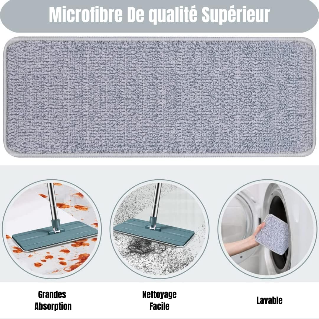 Venteo Balai Autoclean Mop 360° avec Seau Double Compartiment | Serpillière Microfibre Ultra Absorbante | Système de Nettoyage Mains Libres | Balai Serpillère Pivotant pour Sols Durs & Carrelage